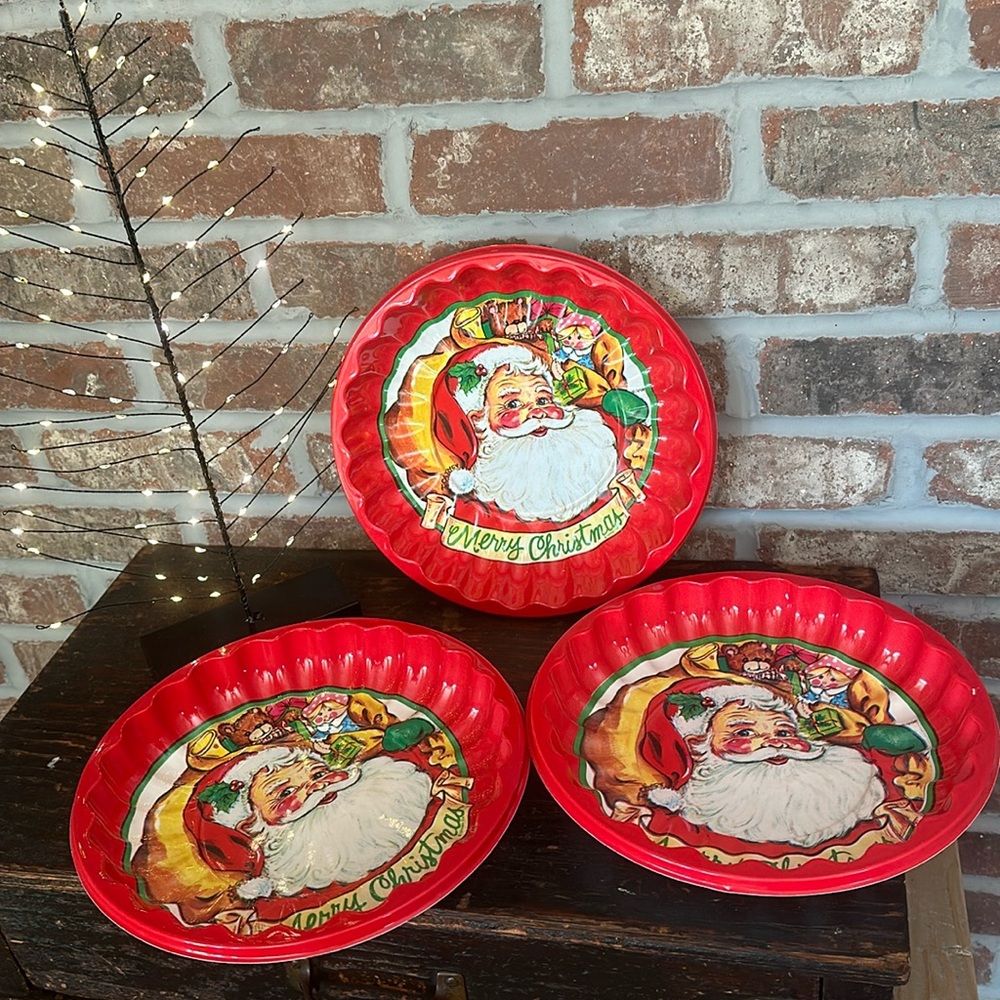 3 Vintage Christmas Bowls